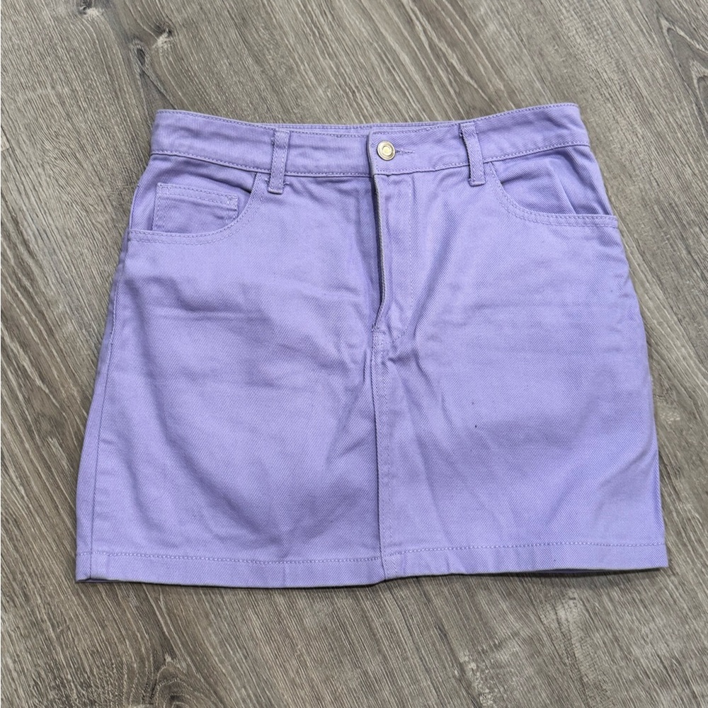 forever 21 lilac purple denim Jean skirt